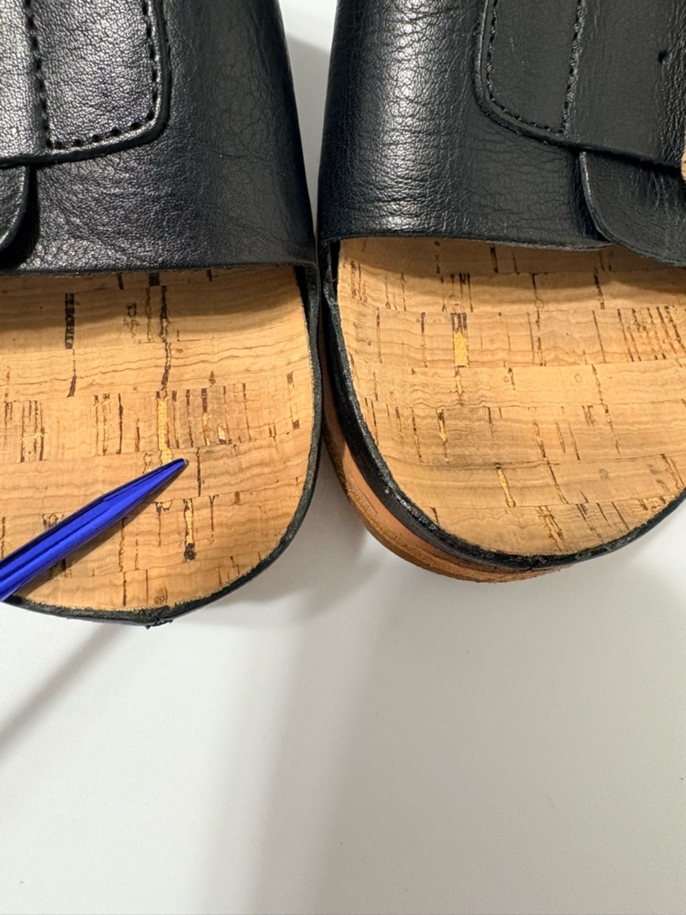 Kork-Ease Tutsi
Buckle Black Leather Slide Summer Comfort Sandals. Cork Footbed - Picture 14 of 14